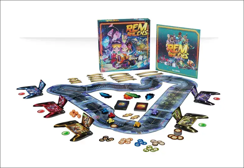 REM Racers El Juego de Mesa con miniaturas y circuito